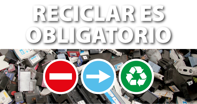 Ya es obligatorio reciclar los cartuchos de tinta y toner.